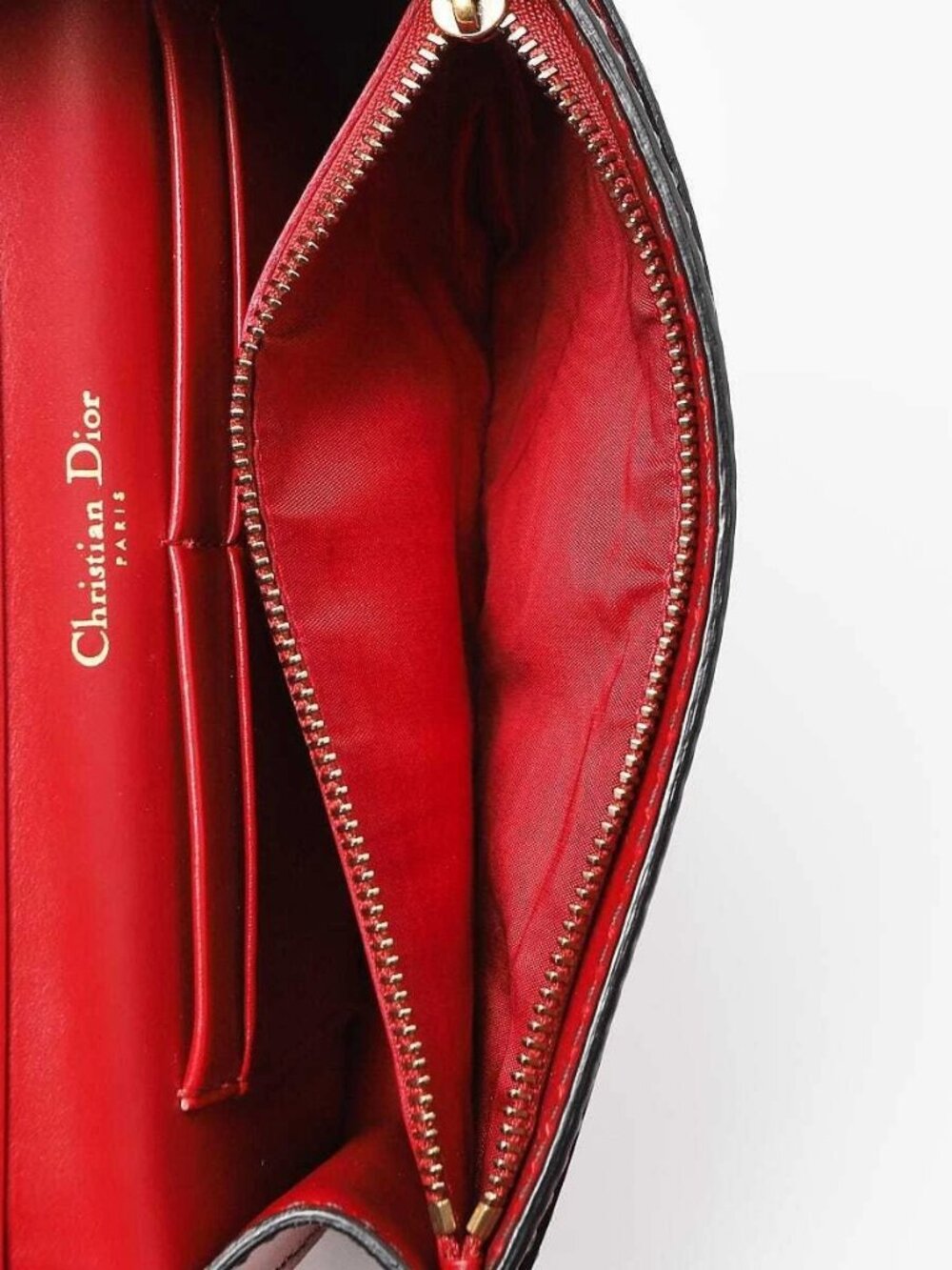 Christian Dior Red Smooth Calfskin Leather J'ADIOR Wallet on Chain Clutch Bag - Picture 11 of 12